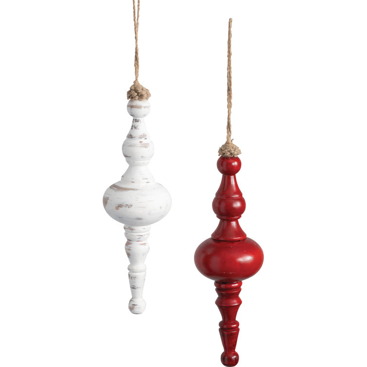 The Holiday Aisle® Wooden Finial Ornament Wayfair